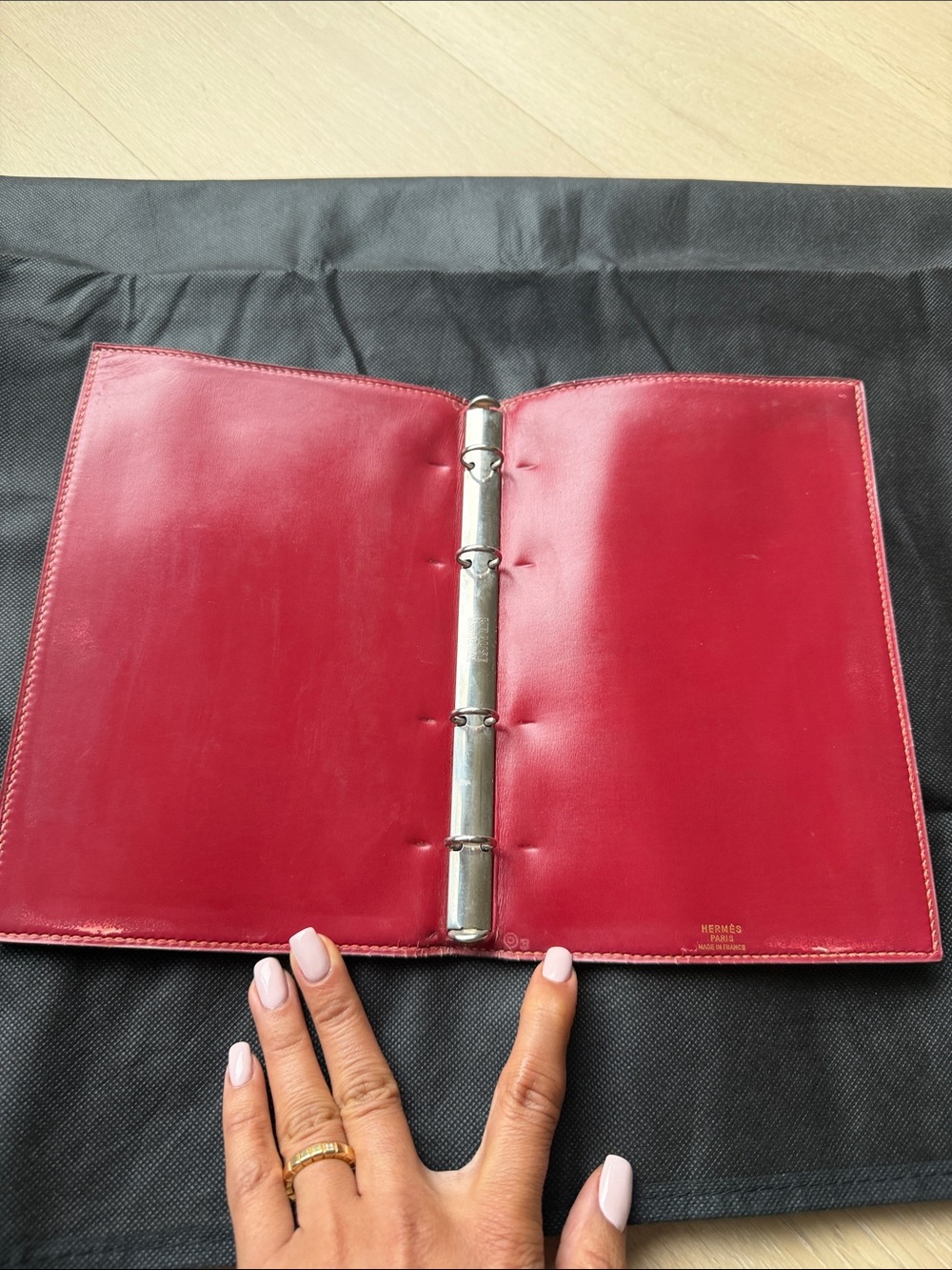 Authentic vintage Hermes journal holder